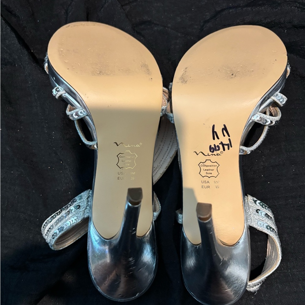 MIA Silver Strappy Heels - Picture 5 of 9